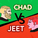 Chad vs jeet CVJ 심벌 마크