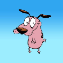 Courage the Cowardly Dog COURAGE 심벌 마크