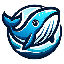 Blue Whale WHALE 심벌 마크