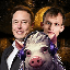 Elon Vitalik Pigs PIGS 심벌 마크