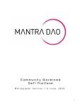 MANTRA (Ex MANTRA DAO) 백서